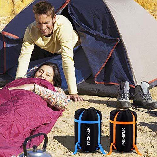 Prohiker Mummy Sleeping Bag Lightweight For Adults Cold Weather Waterproof 4 Season For Camping Hiking With Compression Sack Backpacking Sleeping Bag For Adults & Kids (Blue) #TOP5