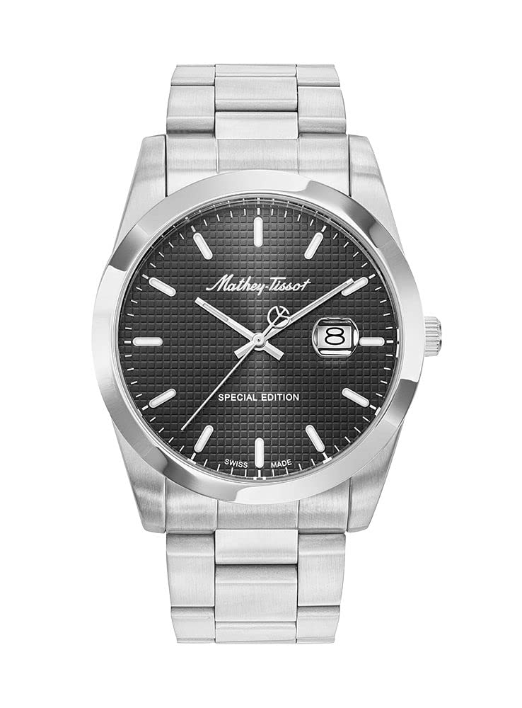 Mathey-Tissot Stainless Steel Swiss Made Black Dial Special Edition Analog Watch for Men - H452An, Silver Band (B0B9YK4RJL) Amazon Price History, Amazon Price Tracker