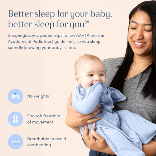 Image of SleepingBaby Zipadee-Zip Transition Swaddle - Cozy Baby Swaddle Blanket with Zipper Convenience - Roomy Wearable Blanket for Easy Diaper Changes - Busy Town, X-Small (3-6 Month)