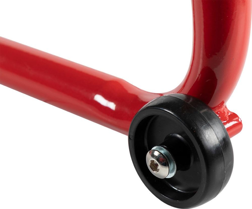 XPLORER Cavalletto Moto Posteriore Con Supporto Universale - Sollevatore Moto Con Ruote In Ferro Verniciato Per Manutenzione Garage