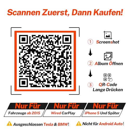 Cleviton für Apple Carplay Wireless Adapter, 3X Autoverbindung, Keine Latenz, Plug&Play, Wireless Carplay Adapter, 2025 Mini Car Play Kabellos Dongle für iPhone 5~17 &927+ Autos,USB-A/C (Mattschwarz)