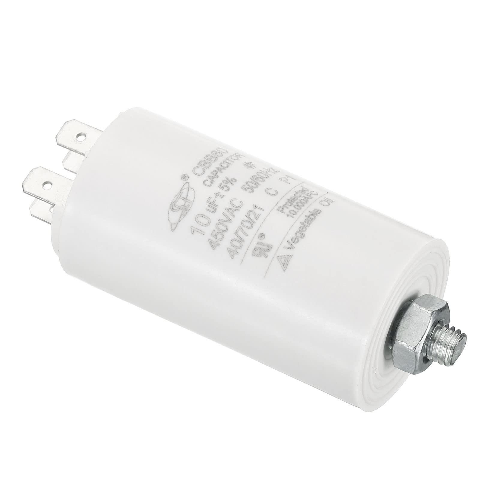 PATIKIL CBB60 10uF Running Capacitor – 2-Pack, 450V AC, 4 Pins