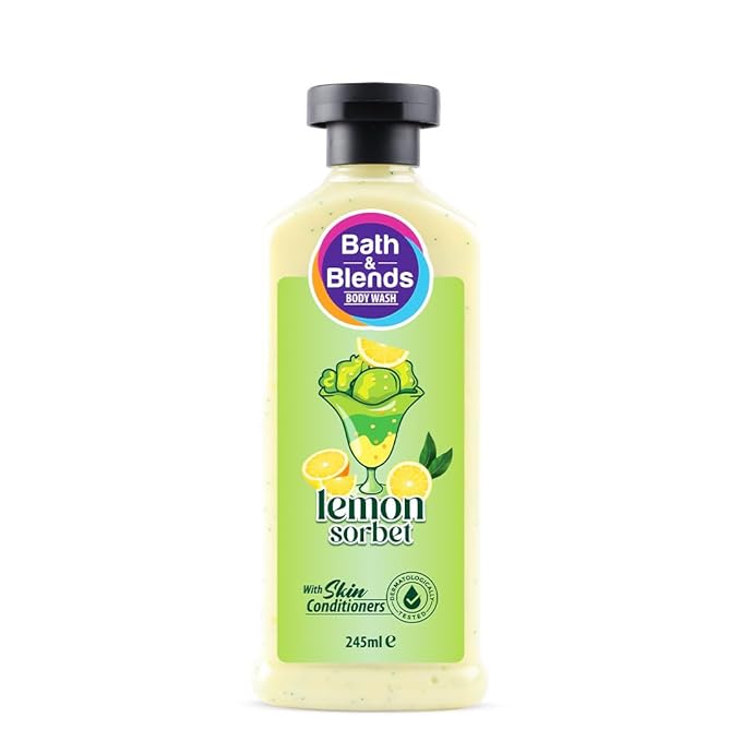 Bath & Blends Lemon Sorbet Body Wash | Hydrate and Moisturize Skin | No Paraben | 245 Ml