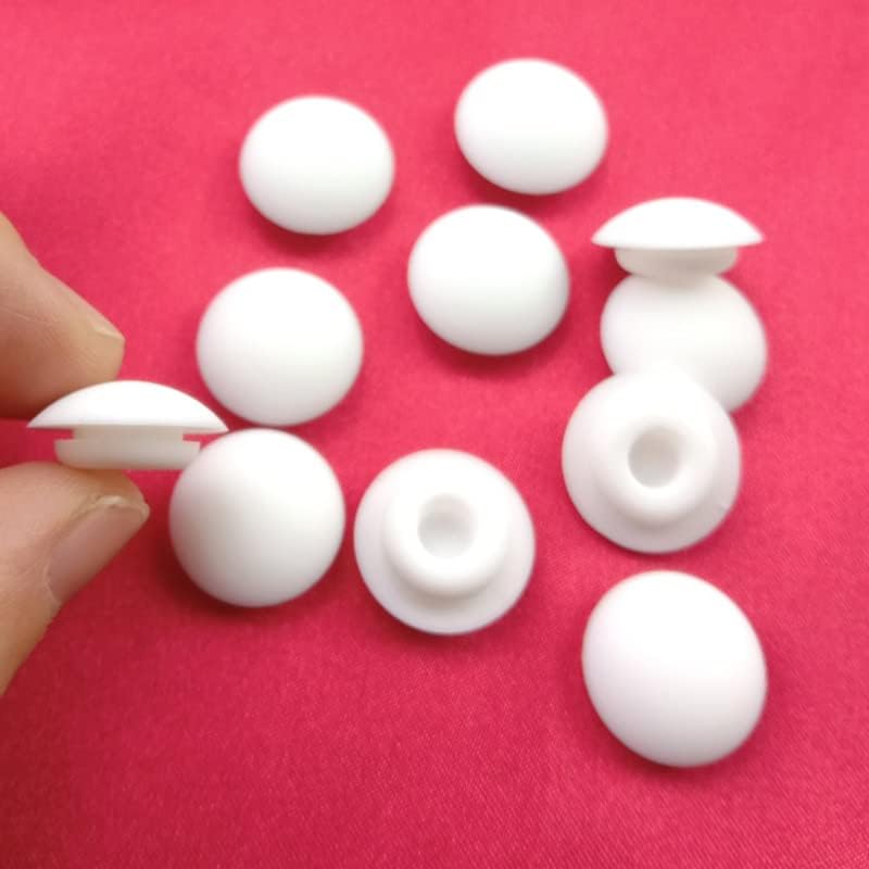 5/10/20Pcs Rubber bungs stoppers, Closing Plug, Snap-on Hole Plugs Silicone Rubber Sealing Plug Blanking End Caps 9.5mm Black/White(White9.5mm,20Pcs)