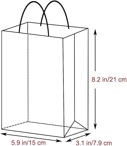 Miniatura 55 de Azowa - Bolsas de papel de estraza con asas para cosas para fiestas, para llevar regalos también
