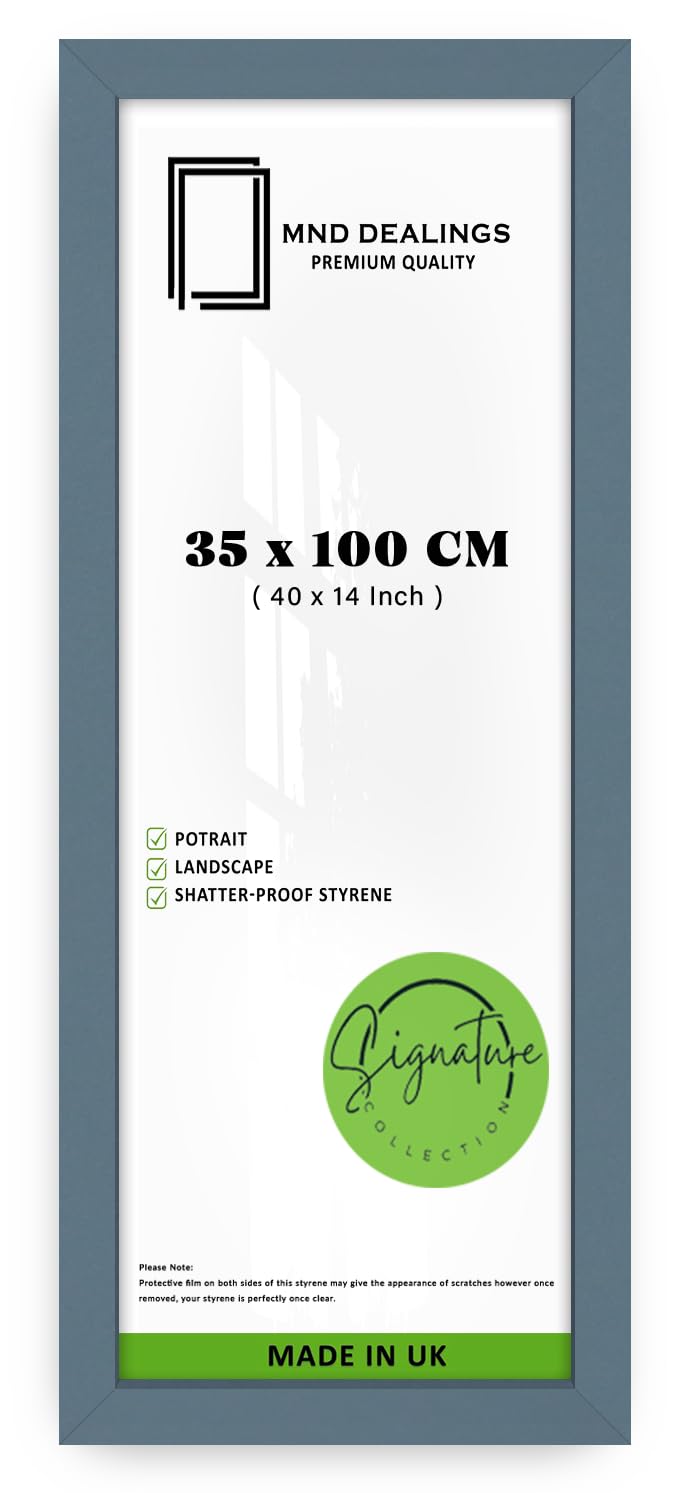 MND Dealings | Dark Grey (35 x 100 CM) Lifestyle Poster Frame - Handcrafted 40 Inch x 14 Inch Frame for Gallery Family Photo Anniversary/Birthday/Wedding/Gifting- [ Dark Grey ]