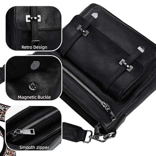 Image of Iswee Soft Leather Crossbody Bags for Women Shoulder Handbags Multi Pockets