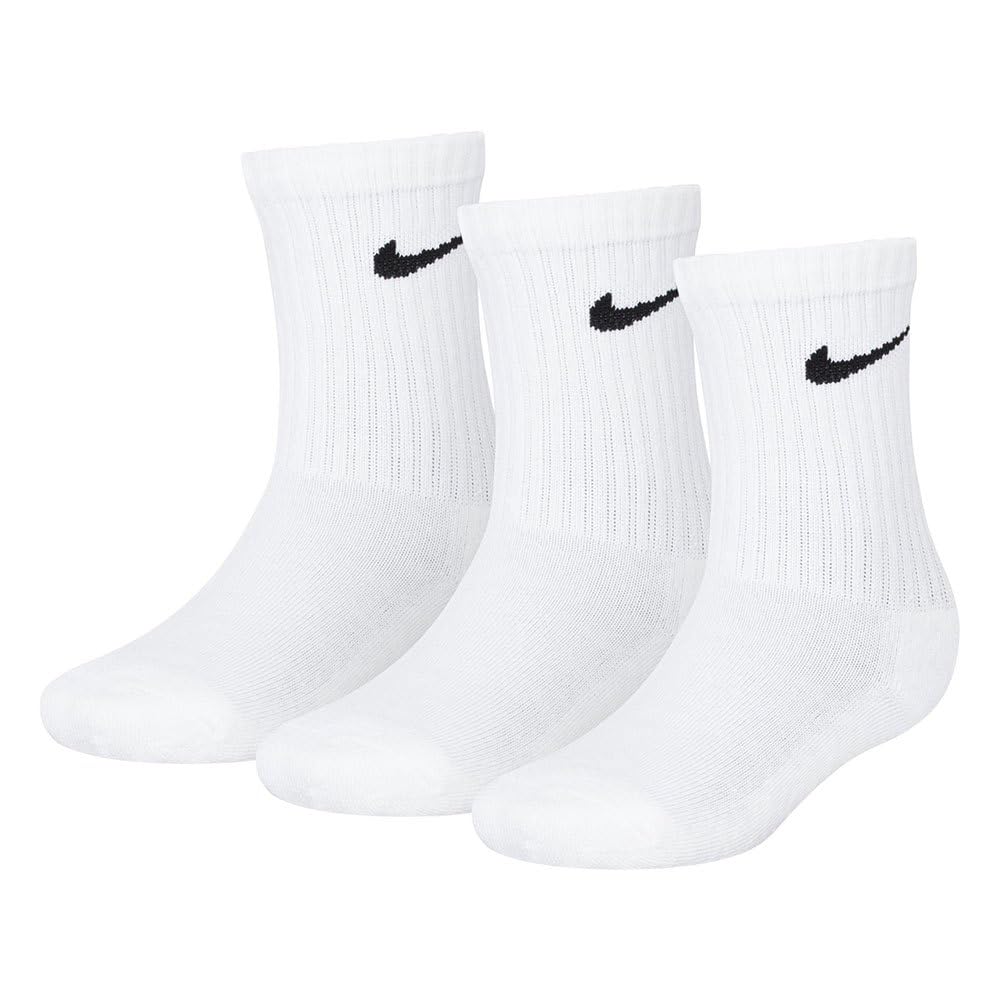 Nike Basic Pack Crew 3Pk Calzini per bambini White 5/​7 anni