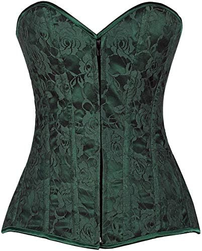 Lavish Dark Green Lace Overbust Corset w/Zipper (4X)