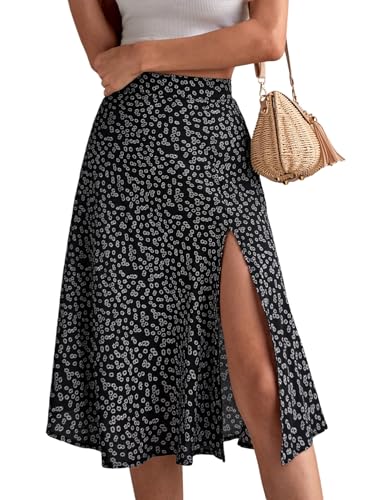 GORGLITTER Damen Rock Geblümt Sommerrock...