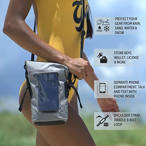 Geckobrands Waterproof Phone Tote Dry Bag Waterproof Case, Neon Green - Works With Samsung Galaxy, Iphone, Google #TOP5