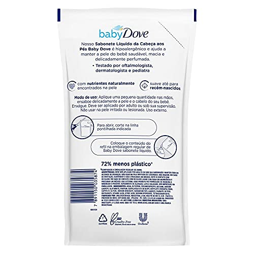 Baby Dove Refil Sabonete Líquido Hidratação Enriquecida 180Ml