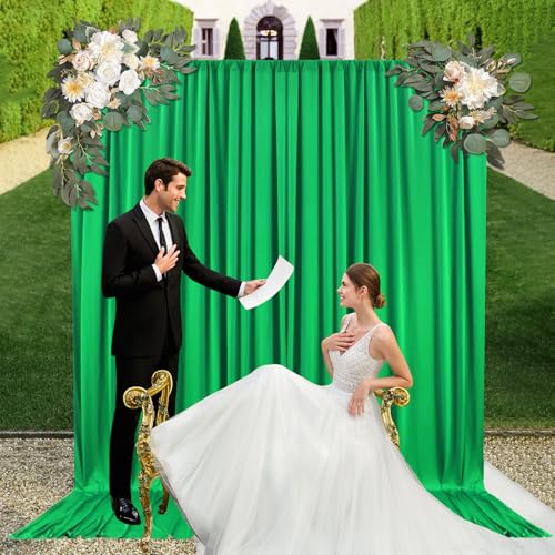 Telones Fondo Verde 10ft x 7ft, 2 Paneles de Satén miniatura 5