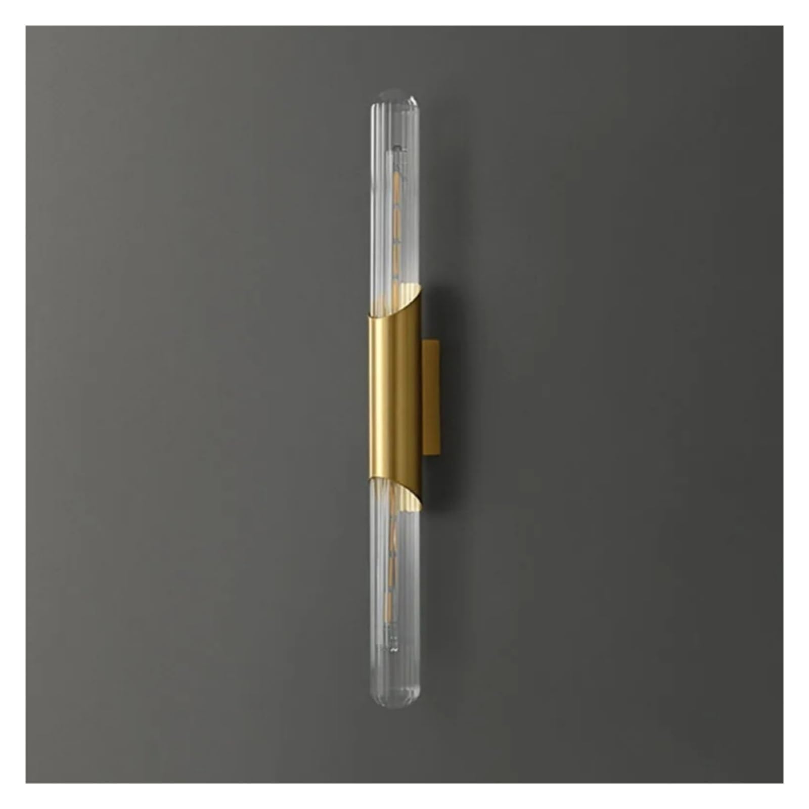 ASerZenith Modern Long Led Wall Lamp Foyer Bedroom Wall Light Aisle Dining Room Lighting Clear Glass Gold Black Copper Wall Sconces,Gold-H630Mm