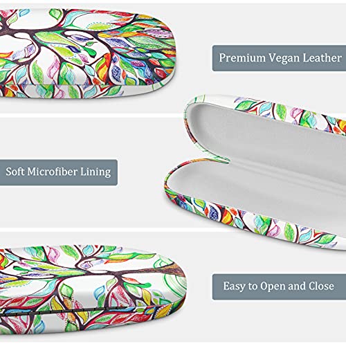 Fintie Hard Shell Eyeglasses Case, Portable Protective Glasses Cover Eyeglass Holder Box With Cleaning Cloth For Men Women, Love Tree #TOP3