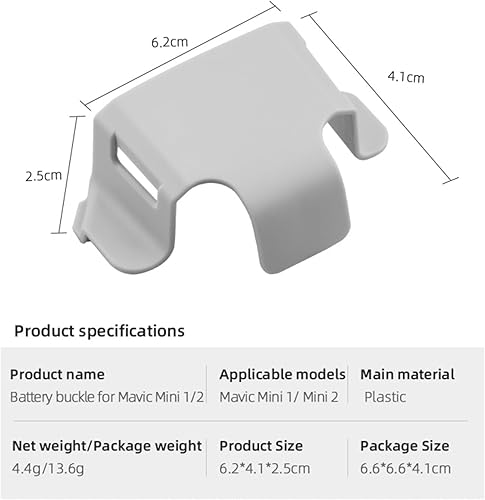 Miniatura 5 de SeiZed Batería evita que se caiga la hebilla para D-JI Mini 2/Mini 2 SE/Mavic Mini/Mini SE Drone tapa de batería Drones Accesorio