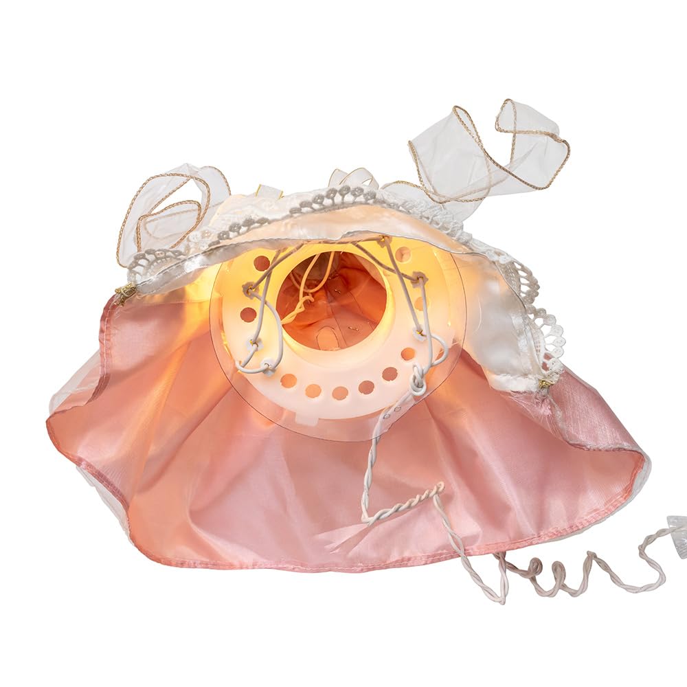 Kurt Adler Cimier d'ange UL 10 lumières Rose et Ivoire 35,6 cm