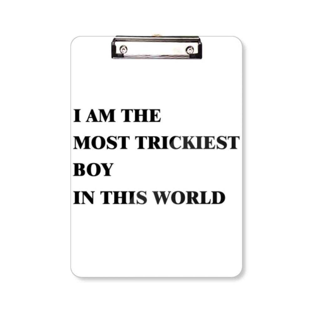 Bloc-notes A4 I Am The Trickiest Boy : grand cahier de notes ligné pour bureau - 5