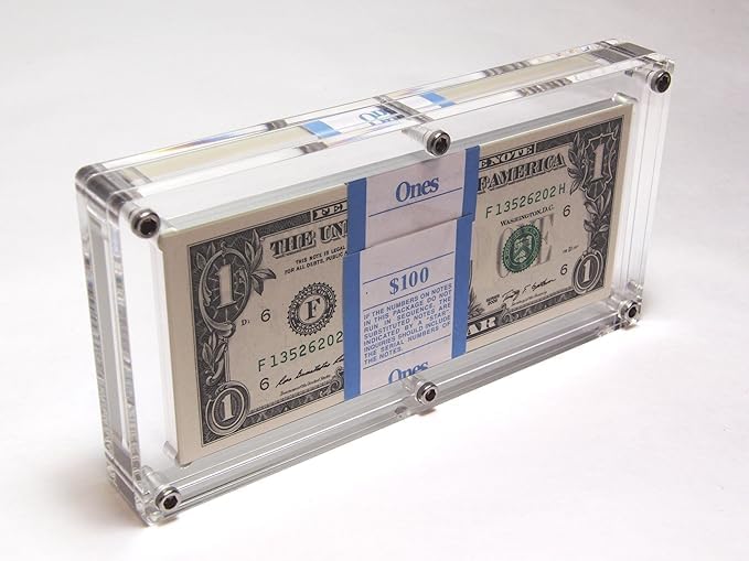 Acrylic 100 Pack Bank Note BEP Currency Display Dollar Case Frame Money Holder image 3