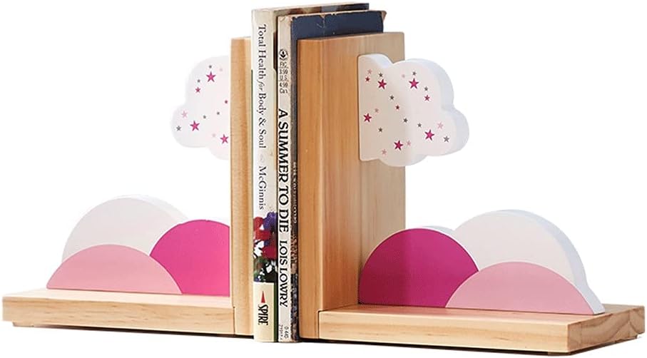 21人気特価 ブックエンド かわいいブックエンドピンクの星と月本は終わり木製のブックエンド王女のスタイルのテーマの寝室の家の装飾に適しています 創造的なユニークな本棚 Color A Jljindia In