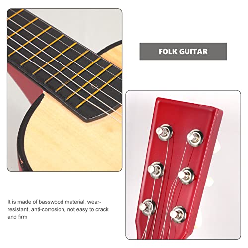 Kisangel 1Pc 23 Inch Acoustic Guitar Wooden Beginner Guitar Music Instruments For Kids Girls Boys Beginners(Wood Color) #TOP5
