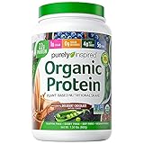Vegan Protein Powder Smoothie Mix | Purely Inspired Organic Protein Powder | Plant Based Protein Powder for Women & Men | Pea Protein Powder | Plant Protein Powder | Chocolate, 1.5 lb (package varies)