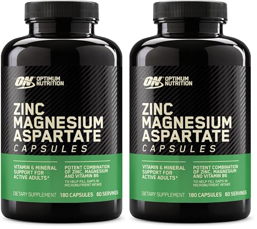 Image of Optimum Nutrition Muscle Recovery and Endurance Supplement for Men and Women,Zinc-and Magnesium Supplement,180 Count (Pack of 2)