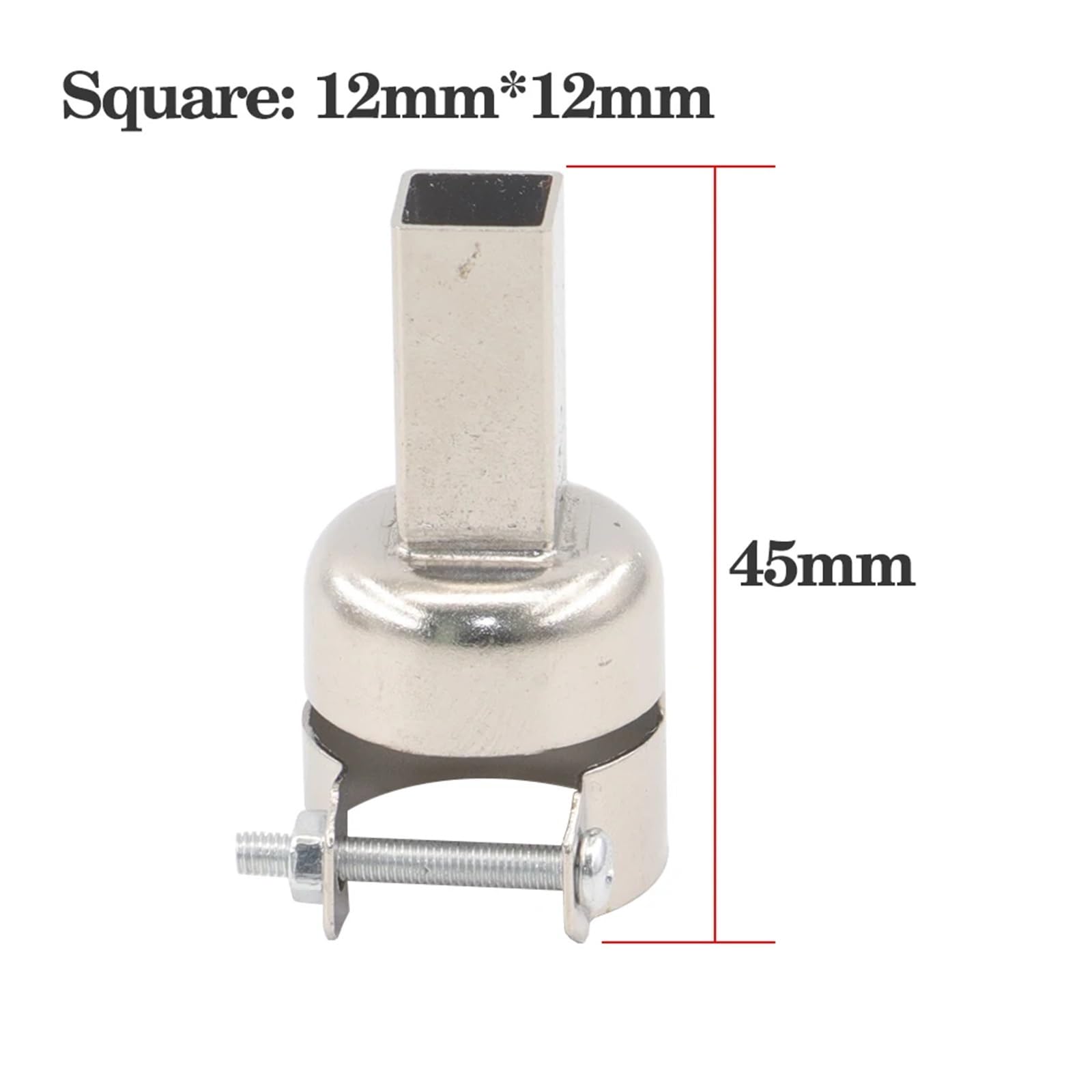 Ugello ad aria calda da 8/12 pezzi compatibile con la stazione di rilavorazione 850 | Ugello SMD a quattro uscite laterali, dimensioni da 3 mm a 12 mm for la dissaldatura dei chip(12pcs)