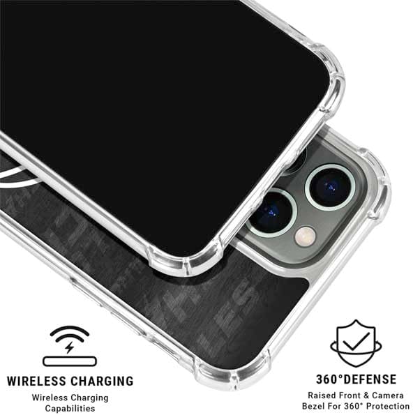 Skinit Clear Phone Case Compatible with iPhone 16 Pro Max - Officially Licensed NFL Los Angeles Chargers Black & White Design
