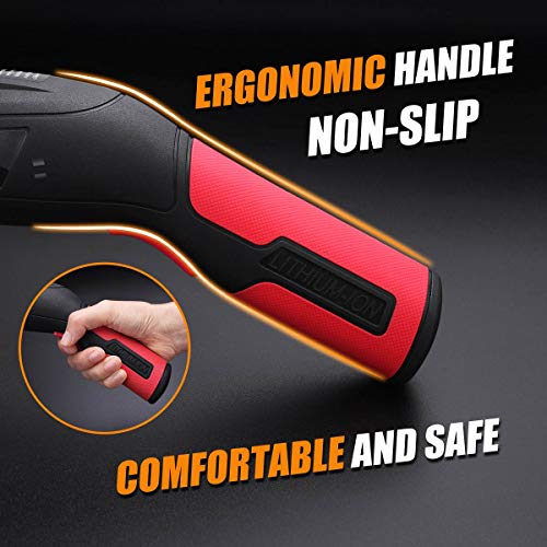 Fujiwara Electric Scissors, 1 Rechargeable Lithium Battery And 2 Cutter Blades, Cordless Shears Cutting Tool For Fabrics/Canvas/Carpets/Leather/Cardboard/Other Thin Materials #TOP4