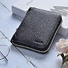 Easyoulife Womens Credit Card Holder Wallet Zip Leather Card Case RFID Blocking (Black)