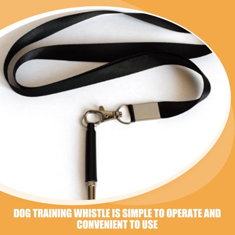 Abaodam 2 Sets Dog Bark Control Whistle with Lanyard Lightweight Outdoor Pet Training Tool Compact Dog Recall Whistle for Convenient Carry and Use