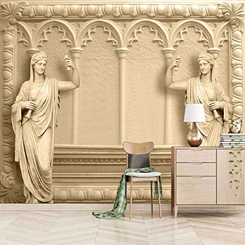 Papier Peint Toile 3D Figure pour habiller le mur TV du salon