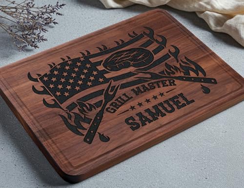 Tabla de cortar rectangular en madera personalizada miniatura 2