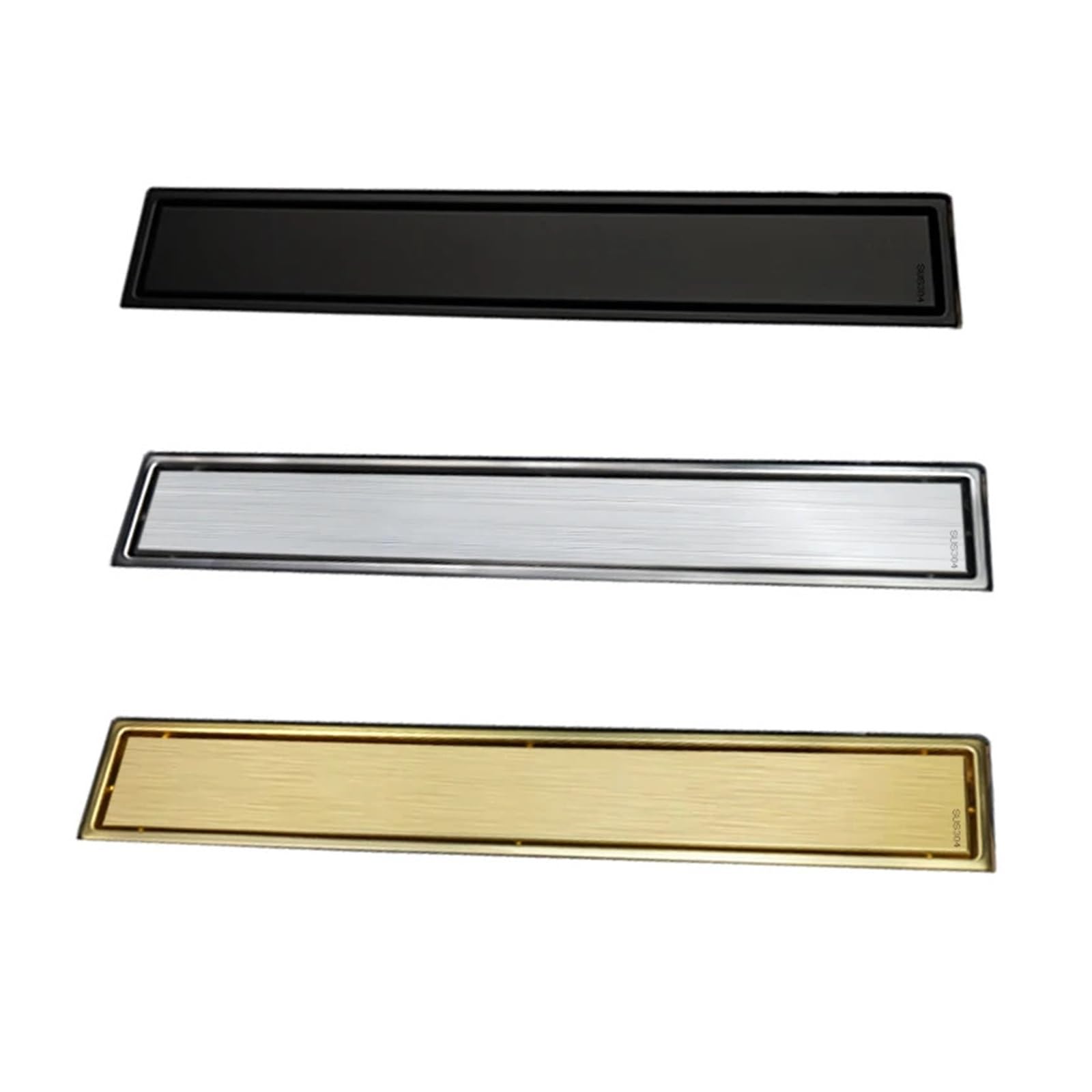 Odpływ podłogowy ze stali nierdzewnej z wkładem, ruszt odpływowy liniowy(Gold,60cm)