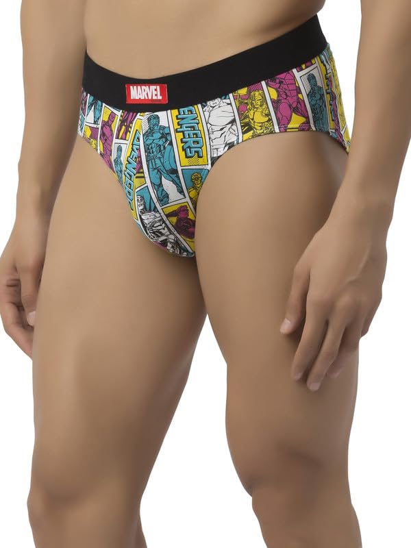 Image of John Players Infinity Heroes Cotton Brief Underwear for Men in Multicolour