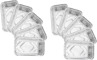 ciciTree 10Pcs 850ml Aluminum Foil Grease Drip Pans Trays for BBQ Grills