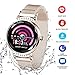 Produktbild AGKupel Smart Armband für Damen H2 Fitness Tracker Armband mit Pulsmesser Smartwatch Blutdruck Herzfrequenz Schlafmonitor Schrittzähler wasserdichte IP67 Farbbildschirm für Frauen Android iOS (Gold)