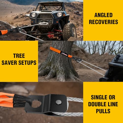 Image of Nilight 4 Ton Winch Snatch Block Towing Pulley Blocks 8000 LBS Capacity, Heavy Duty Offroad Recovery Accessory for Synthetic Rope & Steel Cable Universal ATV UTV
