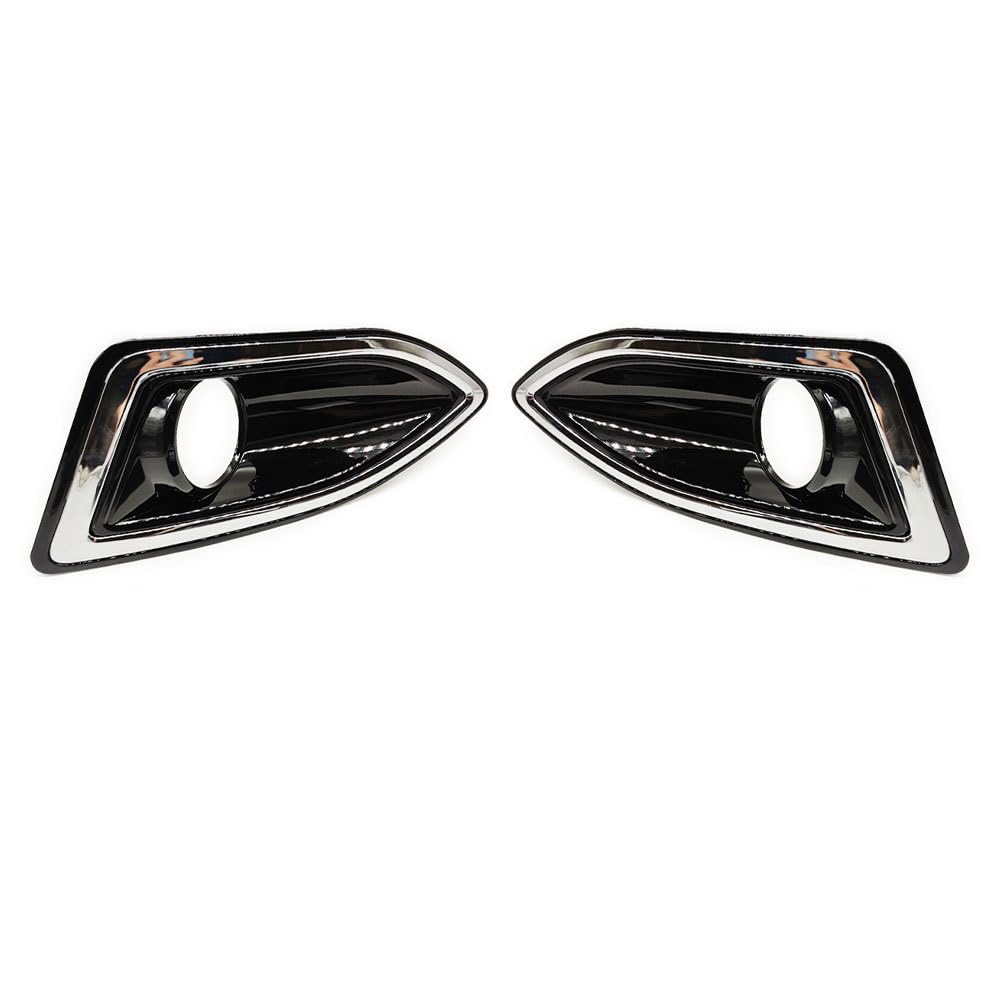 BAKUGO 2 Stück Auto Nebels Chein Werfer Front Stoßstange Licht Nebels Chein Werfer Abdeckung Grill Bezel Für Ford Edge 2015 2016 2017 2018-9LED Set