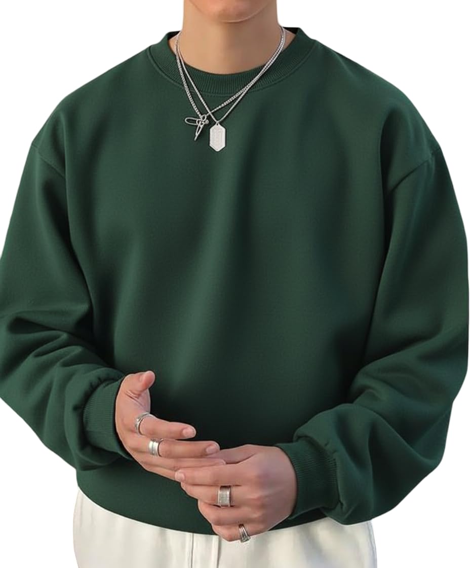 Men's Round Neck Winter Full Sleeve Loose Fit Sweatshirt, Loose Fit Sweatshirt for Boys-picture-14