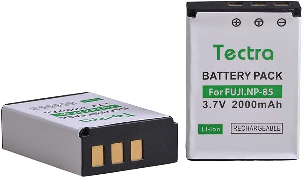 Tectra 2-Pack NP-85 Battery and Charger Kits for Fujifilm FinePix S1, FinePix SL240, FinePix SL260, FinePix SL280, FinePix SL300, FinePix SL305, FinePix SL1000 Cameras