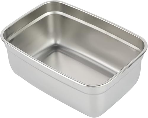 Psytfei Contenedores de almacenamiento de alimentos con tapas, 4 recipientes de alimentos de acero inoxidable con tapas a prueba de fugas, caja