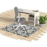 Vintage Office Chair Mat for Carpet and Hardwood Floor Bohemian Desk Chair Mat 36'' x 48'' Jacquard