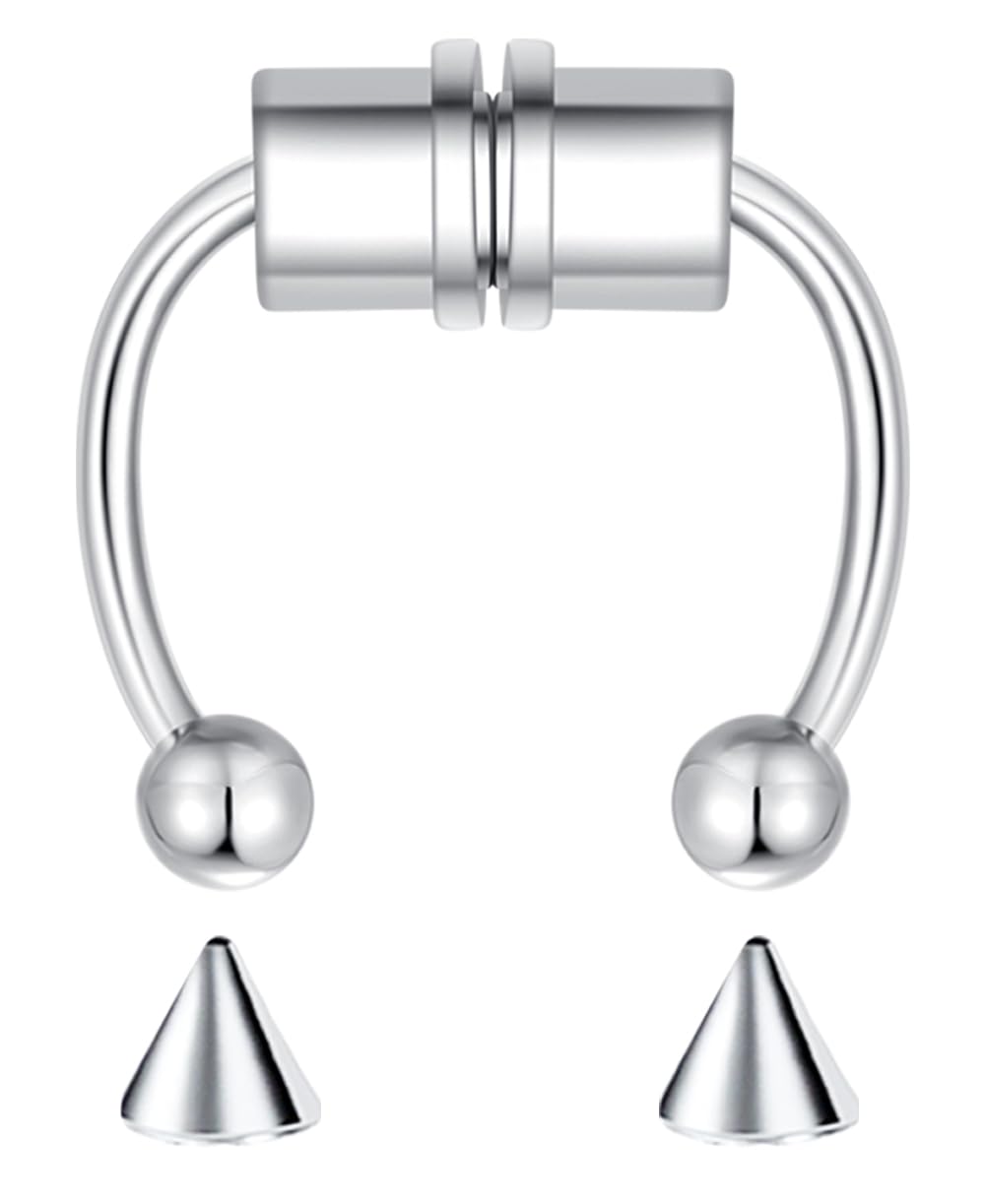 5-18 Pcs Nose Rings Hoops Fake Nose Ring Fake Septum Fake Lip Rings Fake Septum Piercing Fake Nose Piercing Fake Nose Hoop Double Hoop Nose Ring Fake Double Nose Ring Nose Cuffs Faux Nose Rings Clip On Cartilage Hoop Earring