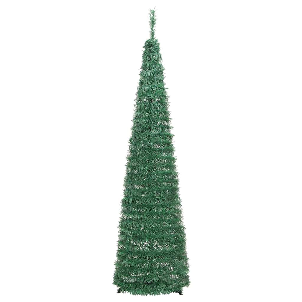 Árbol de Navidad desplegable de 120 cm, 50 ledes, 8 modos, PVC, soporte de metal, plegable, salón, invernadero, oficina