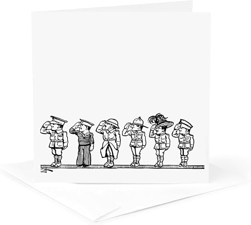 Greeting Card - Line of Soldiers from WWI - Military and Patriotic