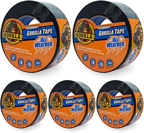 Gorilla All Weather Outdoor Waterproof Duct Tape, UV and Temperature Resistant, 1.88