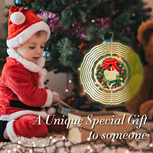 5 Pack 10-Inch Sublimation Wind Spinner Blanks, 3D Metal Wind Spinners, Sublimation Blanks Spinner, Double-Sided Hanging Yards Garden Lawn Decoration For Christmas Spinners Gift #TOP2
