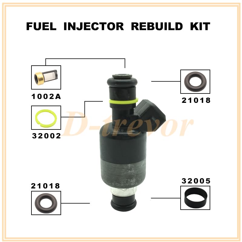 Fuel Injector Repair Kits for OEM 17103677 for Daewoo Lanos 1.5L 1.6L 99-02 17106772 17091728 17113743 - (Color: 20 Set)